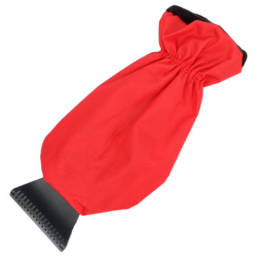 LEEPEE Warm Glove Snow Shovel Ice Removal Tool Handheld Car Cleaning Car Cleaning Ice Scraper Glove: RED