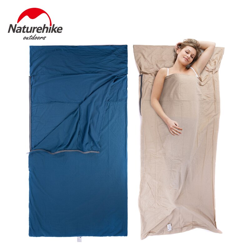 Naturehike soveposer udendørs camping vandreture sommer udendørs kuvert sovepose liner enkelt bomuld hotel rejse bærbar