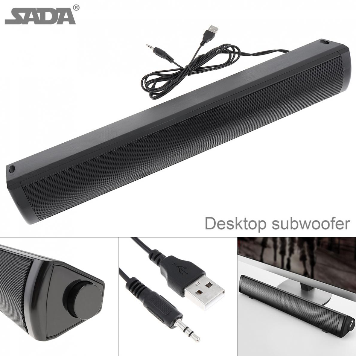 Sada V-105 Multi-Media Soundbars Speaker Universele Mini Strip Speaker Met 2 Luidsprekers Eenheden En Stereo Surround Sound