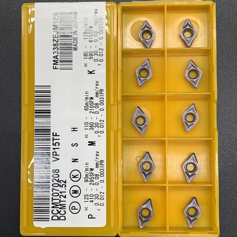 DCMT070204 DCMT070208 VP15TF UE6020 US735 inserts en carbure outil de tournage interne DCMT 070204 fraises de tour outil scnc