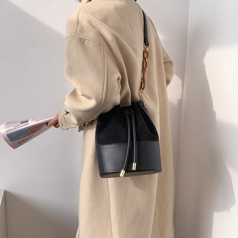 Winter Zak Vrouwen Mode-koreaanse Mode Een Schouder Messenger Bag Mode Emmer Zak