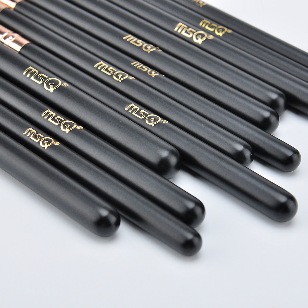 Msq 12Pcs Oogschaduw Make-Up Kwasten Set Concealer Oogschaduw Blending Eyeliner Dtail Pincel Maquiagem Rose Gold Make Up Borstel