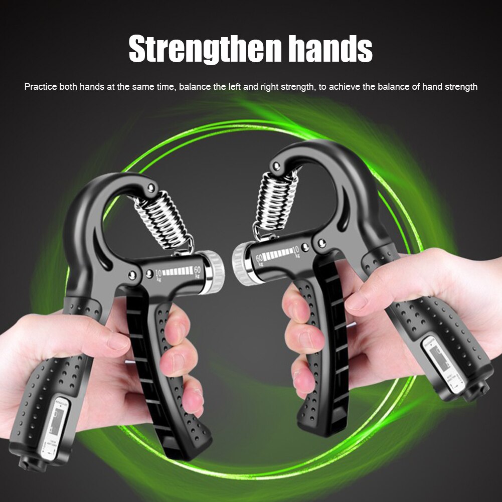 Pinza de mano en forma de R ajustable, agarre para ejercicios de fuerza, Fitness, deportes, rehabilitación de los dedos, dispositivo de entrenamiento, 1 Uds.