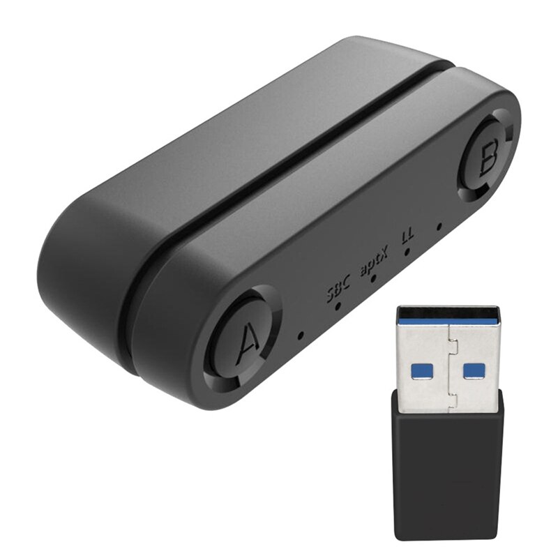 - bluetooth-zender voor nintendo switch, bluetooth 5.0 draadloze audioadapter, accessoires voor switch lite  ps5 pc: Zwart