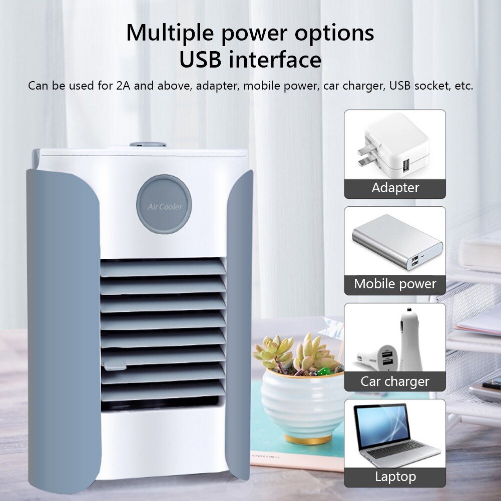 Akumulator przenośny ręczny klimatyzator przenośny USB 3 prędkości klimatyzacja nawilżacz wentylator chłodnicy dla Dom gabinet