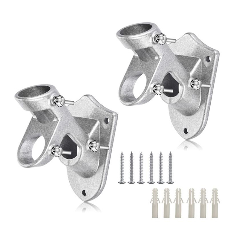 Flag Pole Holder Bracket For House Outdoor,All Weather Flagpole Bracket,Heavy Duty Rust Proof Mount Hardware: Silver