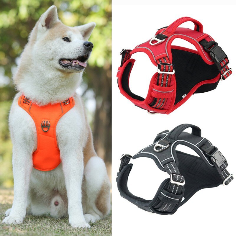 Durable Pet Harness For All Season Adjustable Dogs Training Harness Explosion-proof Vest Harnesses