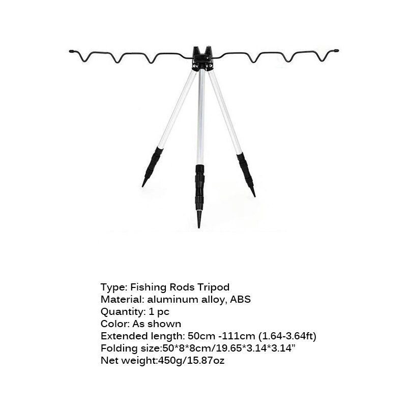 Adjustable Fishing Rod Tripod Telescopic Aluminum Alloy Portable Foldable Outdoor Fishing Equipments Tripod Sea Rods Support