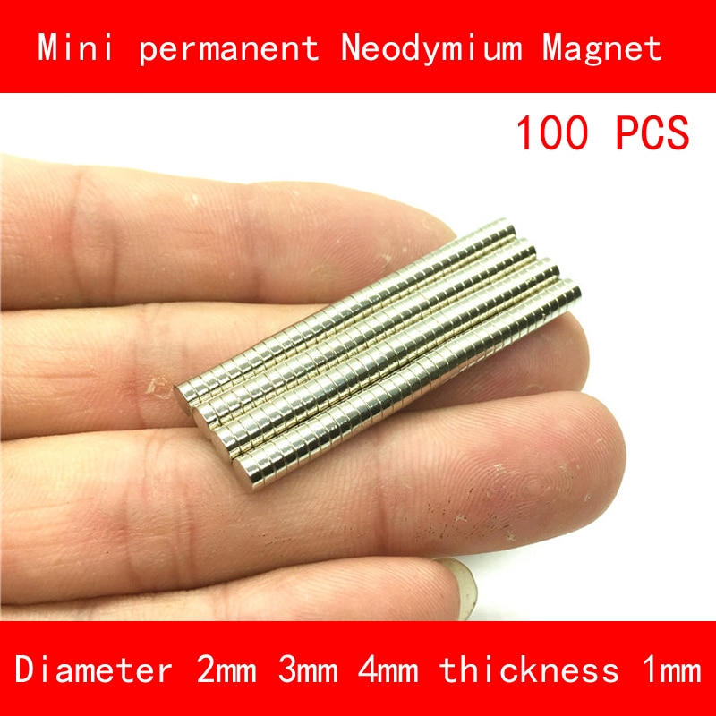 100 STKS mini magneet diameter 5mm 4mm 3mm dikte 1mm 2mm 3mm n35 Zeldzame Aarde ndfeb Neodymium Magneet voor industriële diy