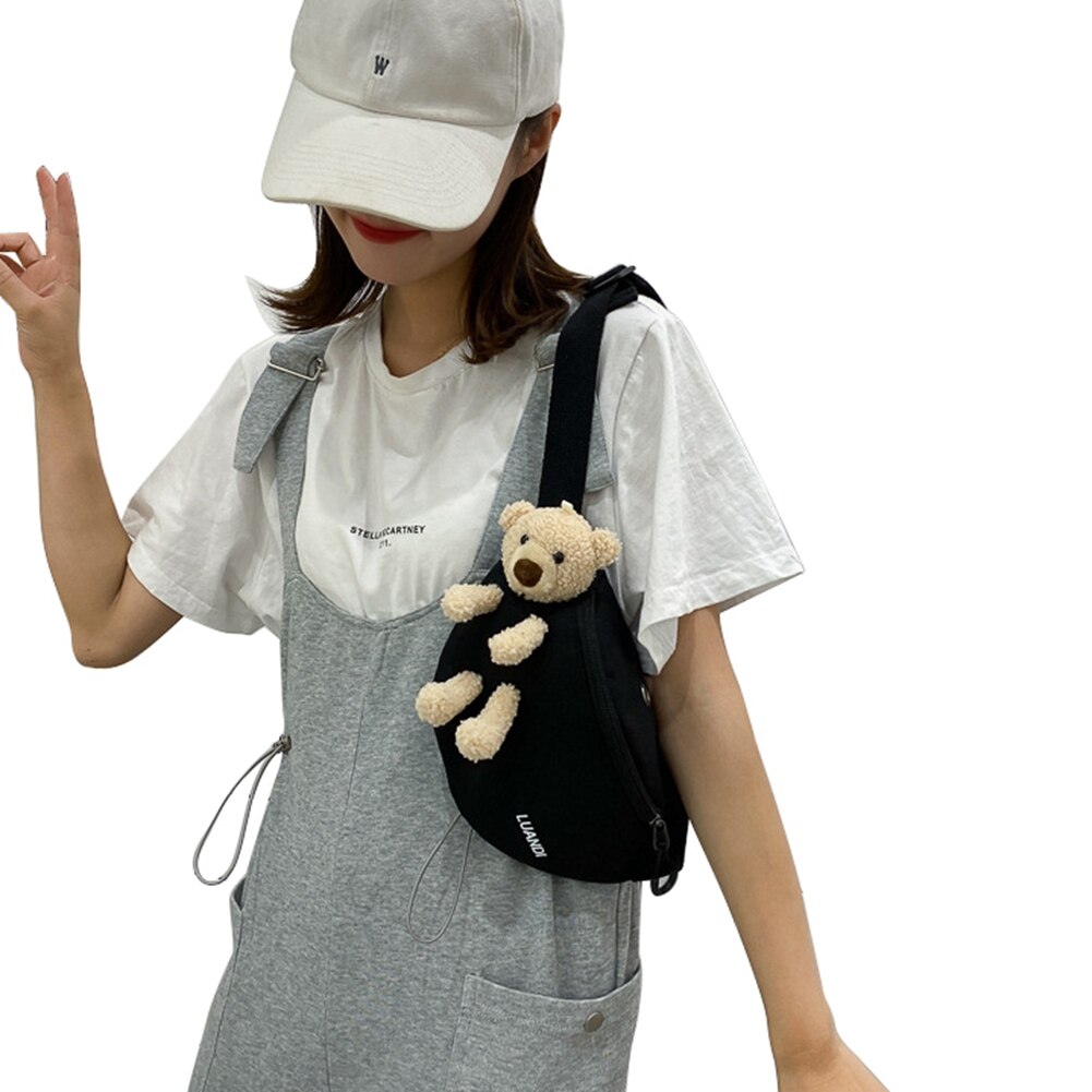 Dam midjepack fashioneddy bear midje pack vild stil dragkedja crossbody för camping och vandring sommar justerbar bröstväska