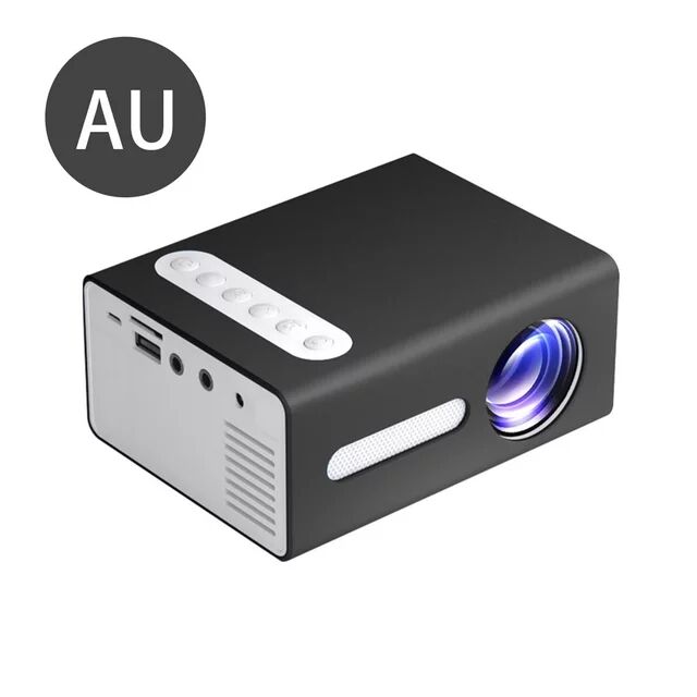 T300 LED Mini Projector 320x240 Pixels Support 1080P HDMI USB Portable Proyector Home Media Player Mini Projector: AU black