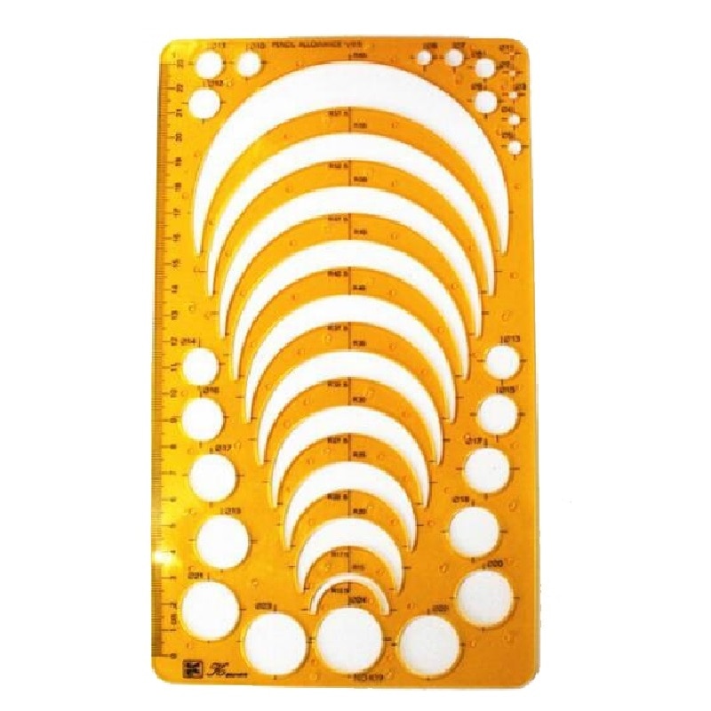 Semicircle Drafting Template Radius Drawing Template Plastic Jewelry Templates Flexible K19
