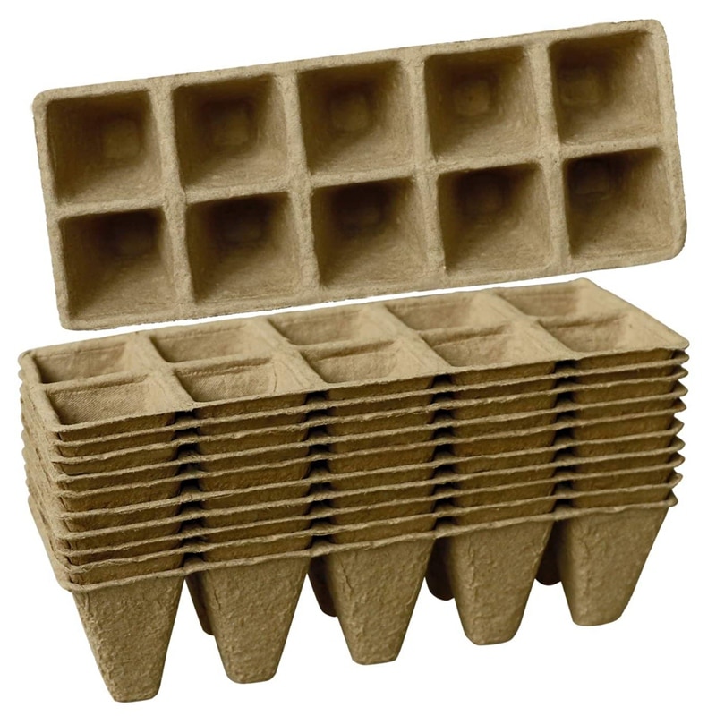 10 Pack Seed Starter Tray 100 Cell Peat Pots Kits,... – Vicedeal