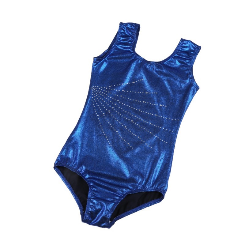 5-14Y Kids Girls Bling Ballet Gymnastics Leotards Unitards Gymnastics Jumpsuit Dancewear Team Basic Leotard: 5-6Y