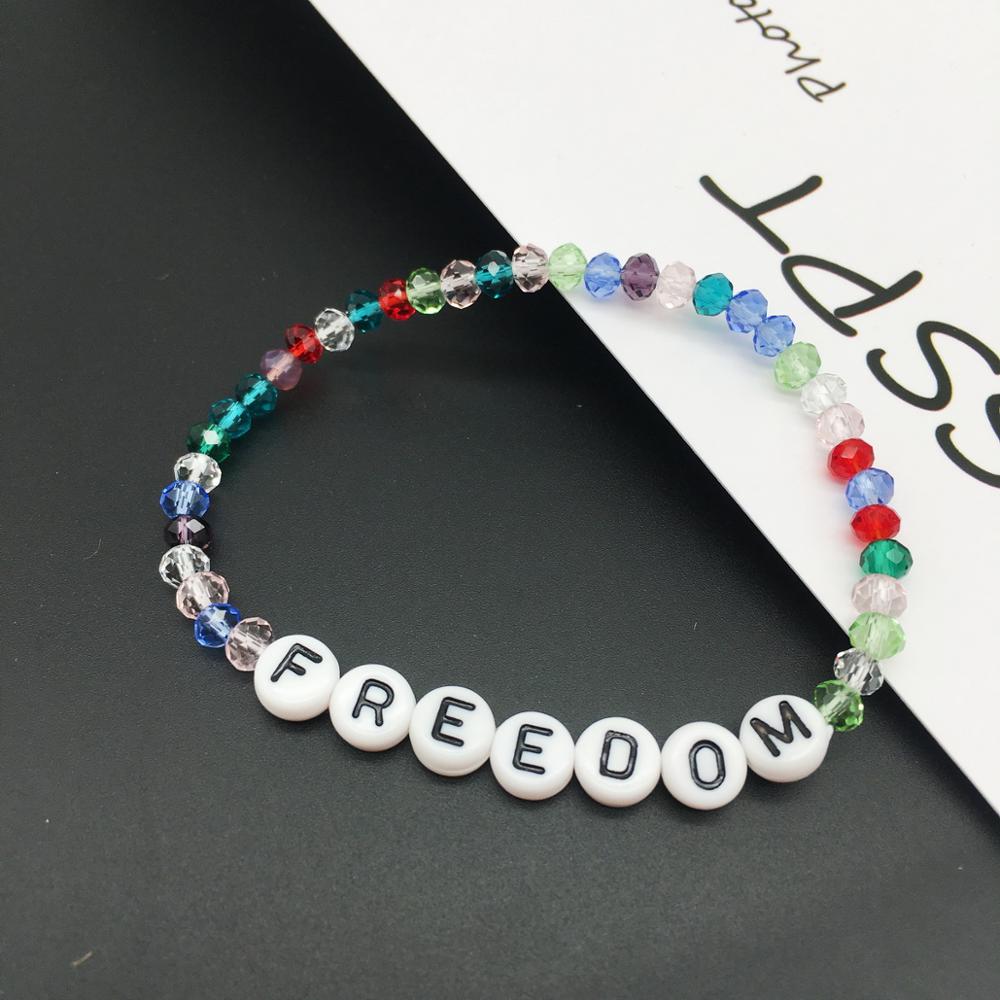 OMY buchstaben perlen Armbinde für frauen neue bunte worte namen armbänder der frauen mädchen FROHE Weihnachten