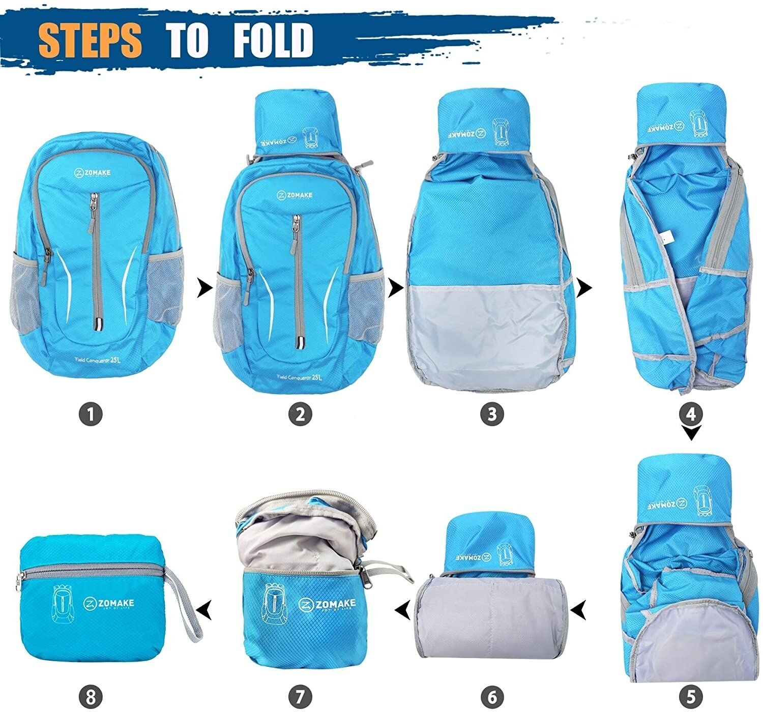 Zomake-Mochila pequeña, ligera de 25 litros, puede sostener, adecuada para mujeres y hombres