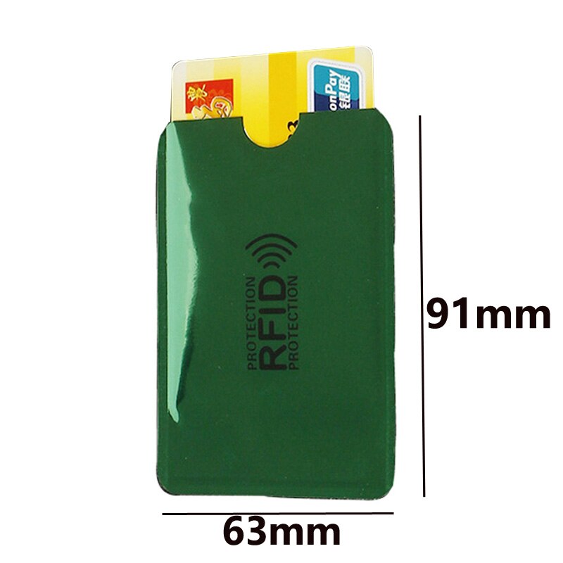 2/5pcs Aluminium Anti Rfid Wallet Blocking Reader Lock Bank Card Holder Id Bank Card Case Metal Credit NFC Holder 6.3*9.1cm