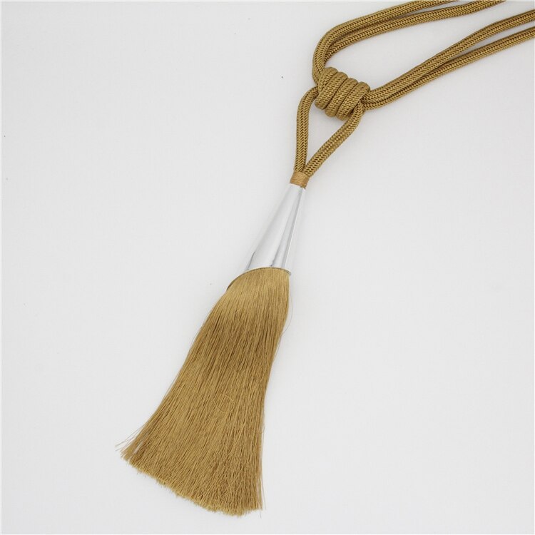 2Pcs/Pair Curtain Brush Tiebacks Tassel Fringe Hanging Belt Balls Curtain Accessories Holderback Tie Backs Lashing Bind: color03