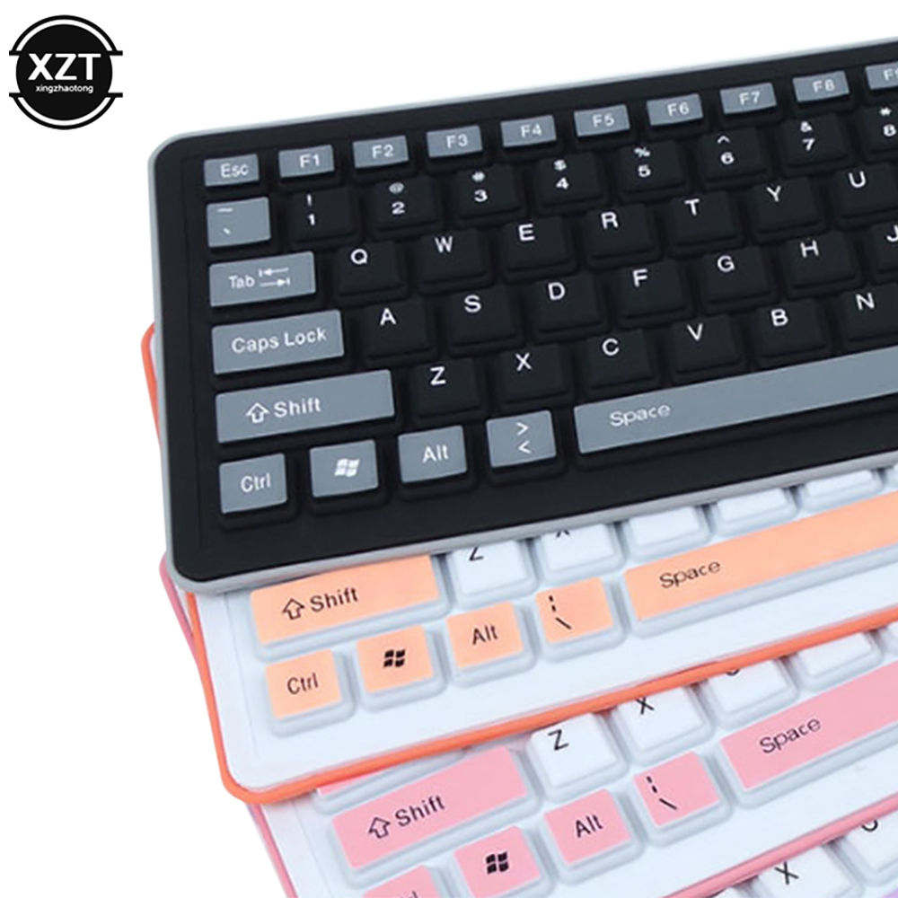 Tragbare wasserdichte und staubdichte Silikontastatur, faltbare USB-Tastatur, 103-Tasten, kabelgebundene Tastatur für PC-Laptops