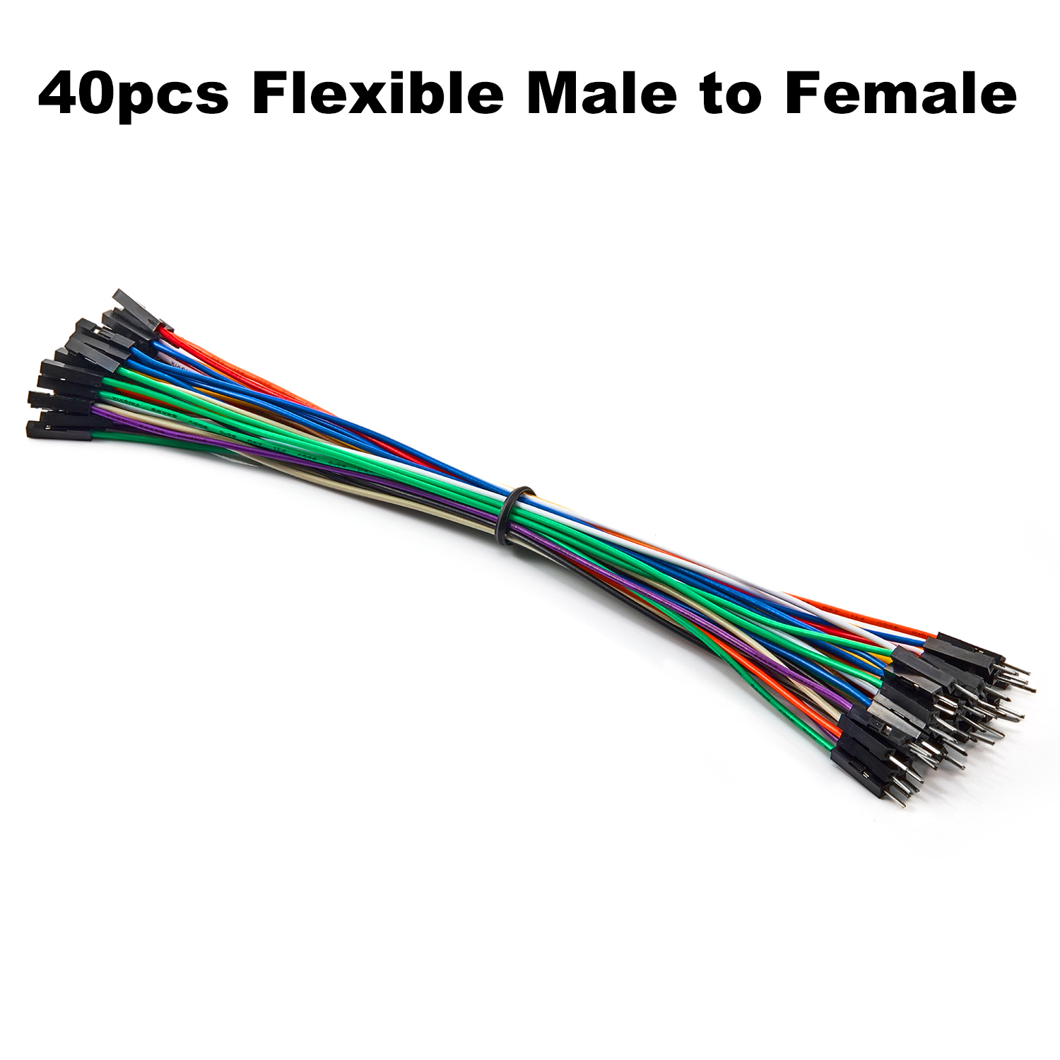 10cm 20cm 30cm 24AWG Dupont Cable Line Copper Long Ribbon Jumper Wire Male Female Connector Kit Set for DIY Arduino Breadboard: 40pcs Flexible M-F / 10cm
