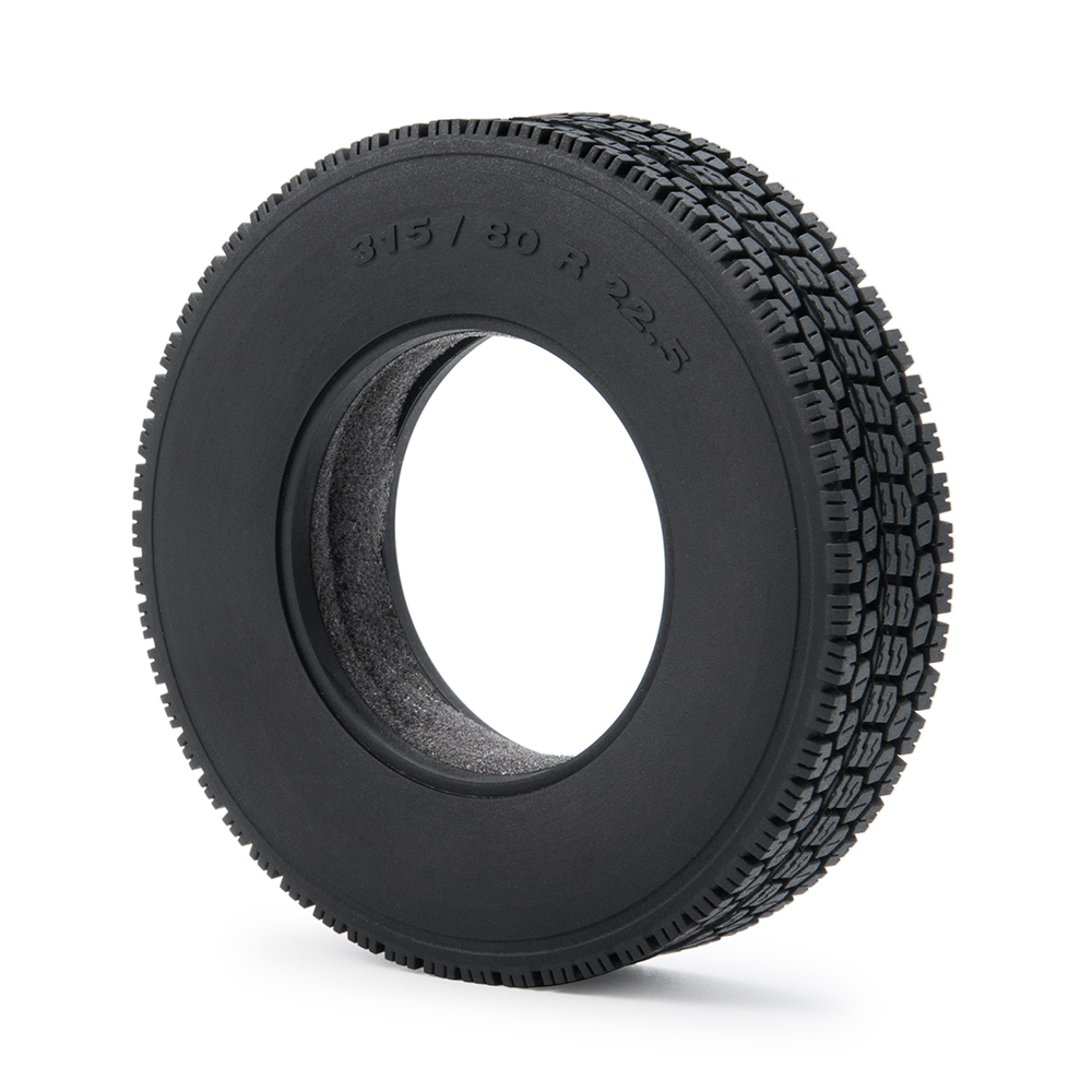 YEAHRUN 22/25/28/30mm neumáticos de goma neumáticos de ruedas para Tamiya 1/14 RC remolque Tractor camión llantas delanteras y traseras accesorios parte: Negro