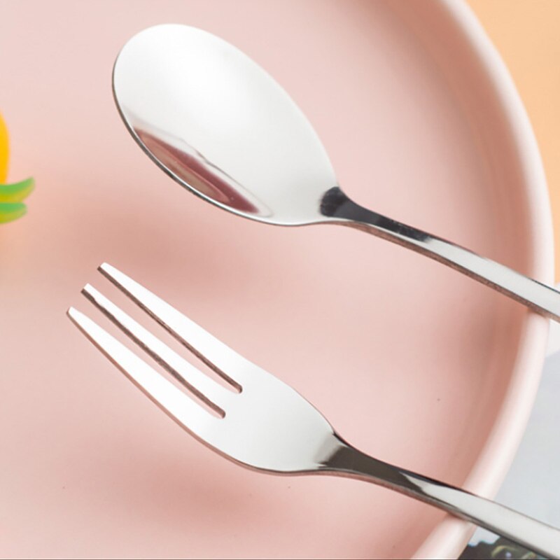 Spoons Fork Stainless Steel Coffee Stirring Spoon Fruit Dessert Fork Fruit Shaped Kitchen Tool Teaspoon Tableware