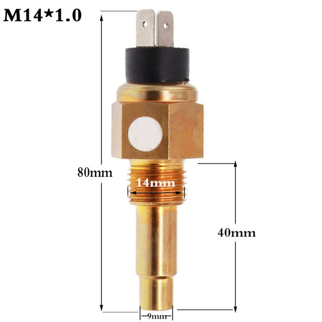 Water Temperature Sensor For Car Boat Marine Water Temperature Gauge Alarm Sender 3/8NPT 1/4NPT M14 M16 M18: M14x1.0