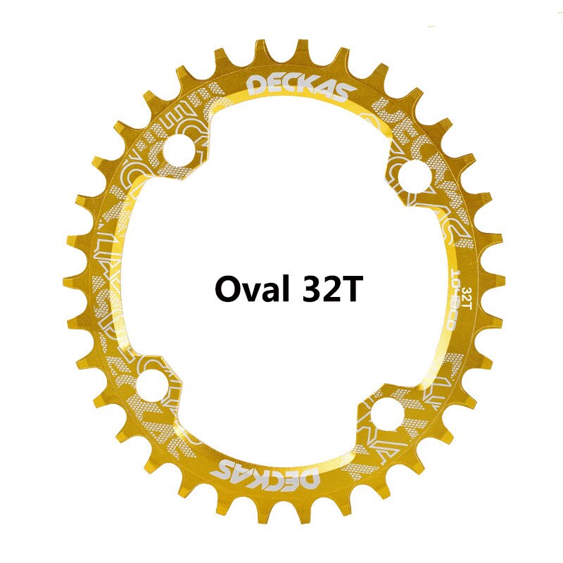 Deckas 104 bcd ovaal smal breed kettingblad mtb mountainbike 32t 34t 36t 38t kroon crankstel enkele tandplaat onderdelen 104 bcd