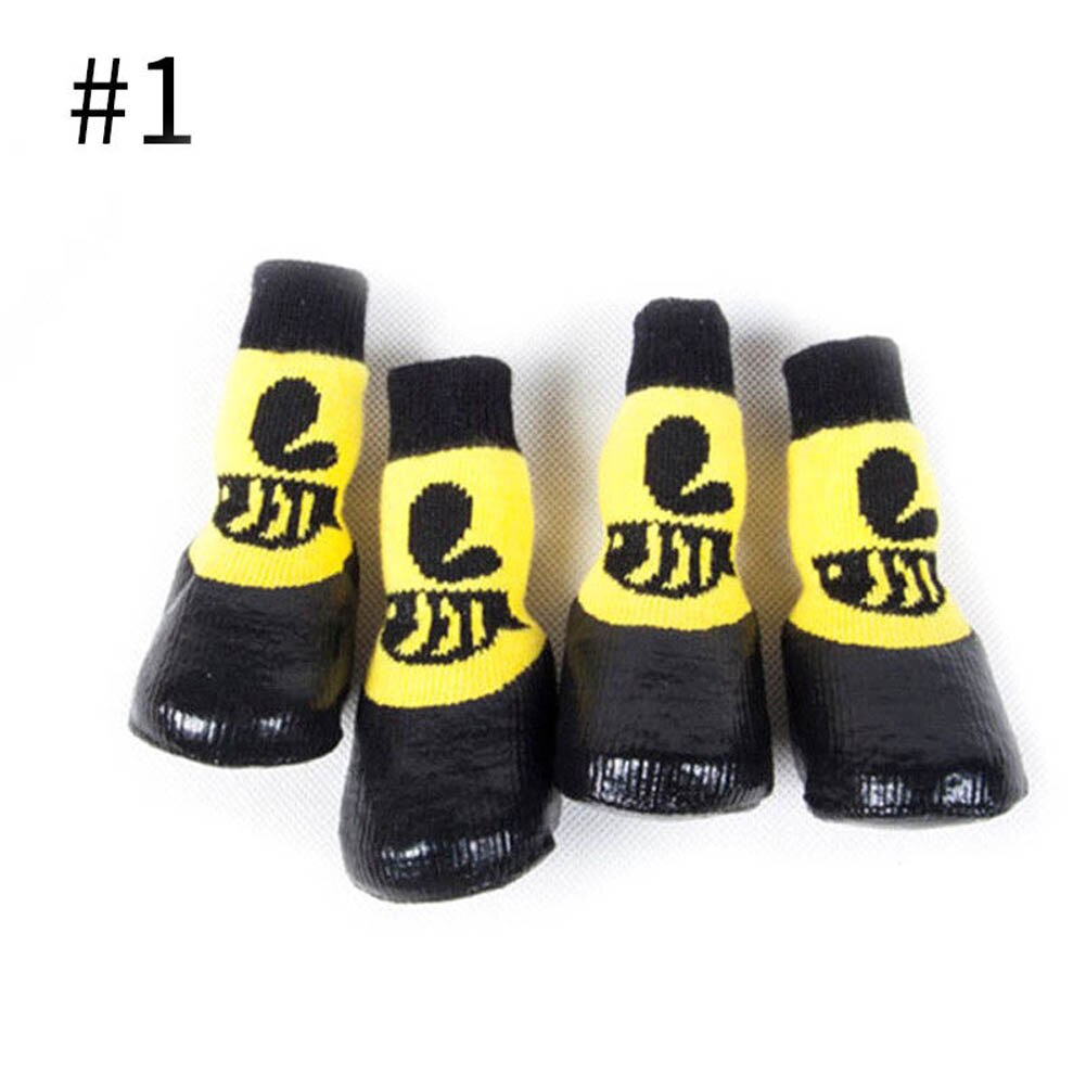 4 Pcs Pet Dog Shoes Boots Waterproof Socks Puppy Non-slip Outdoor Feet Cover TSH Shop: 1 / s