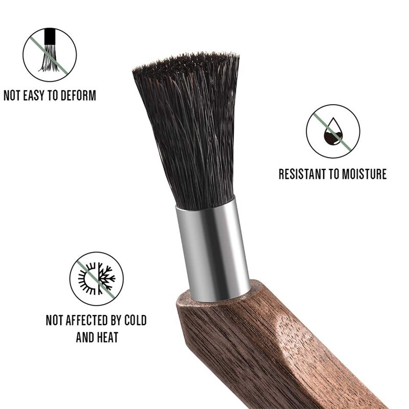 YO-Coffee Machine Cleaning Brush Coffee Grinder Brush Handle with Lanyard Storage Bag, Home Kitchen