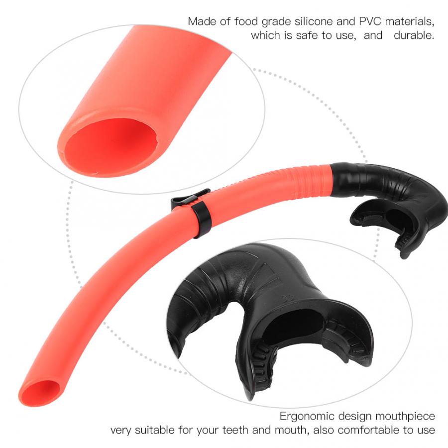 Duikbuis van pvc, duikadembuis, snorkelbuis voor nat snorkelen, onderwaterzwemmen, duikaccessoires