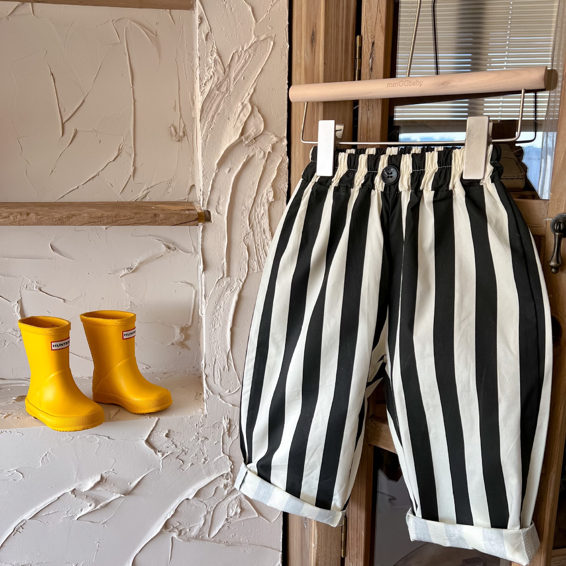 1742B pantaloni per bambini 2022 pantaloni estivi antizanzare pantaloni da ragazzo a righe pantaloni Casual in cotone 2-9 anni pantaloni da ragazza