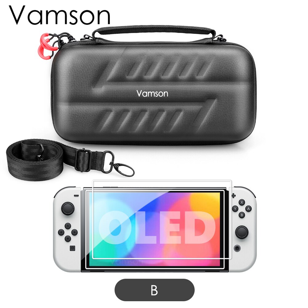 Vamson Crossbody Bag Game Accessoires Kit Voor Nintendo Switch Oled Reizen Opslag Draagtas Beschermhoes Voor Schakelaar Oled: B