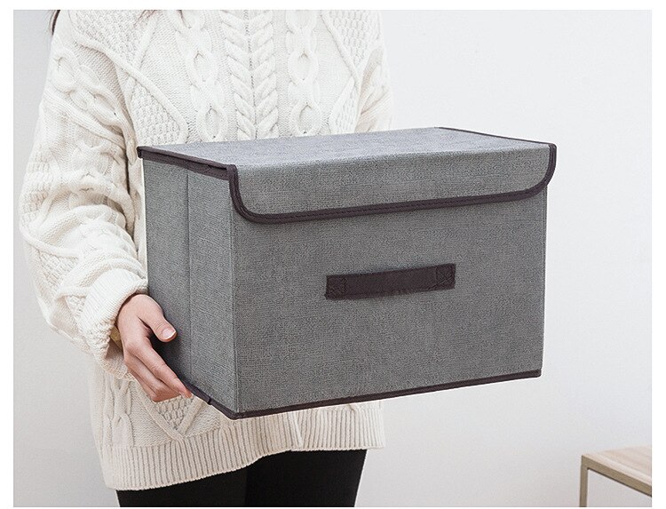 Bedroom Storage Box Clothes Storage Box with Lid Cosmetic Organizer Storage Box Foldable Debris Portable Dust-proof Storage Box