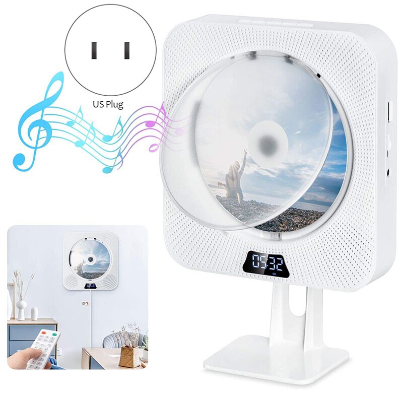 Portable CD Player Bluetooth Built-in Home Audio USB MP3 Player