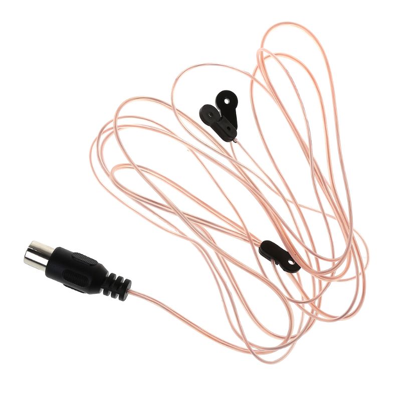 Dipol antena radiowa antena FM odbiornik sygnału złącze męskie adapter TV tuner wzmacniacza karty domu kryty