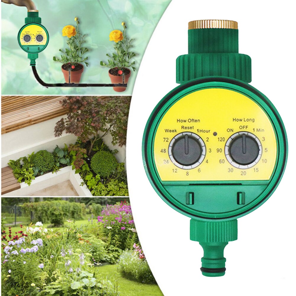 Analogue Two Dial Plastic Water Timer Valve Multi-function Garden Automatic Electronic Watering Faucet Irrigation Controller