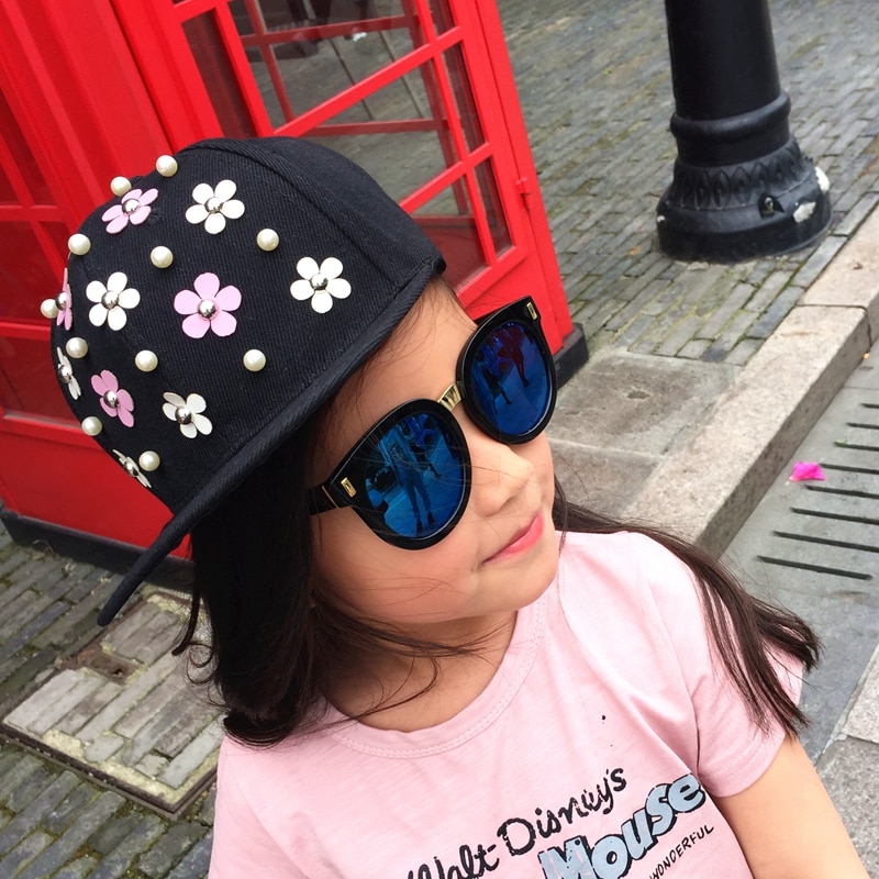 Snapback Hat, Punk Hedgehog Rock Hip Hop Flower Rivet Stud Spike Spiky Hat Cap Baseball Cap for 3-8Yrs Kids