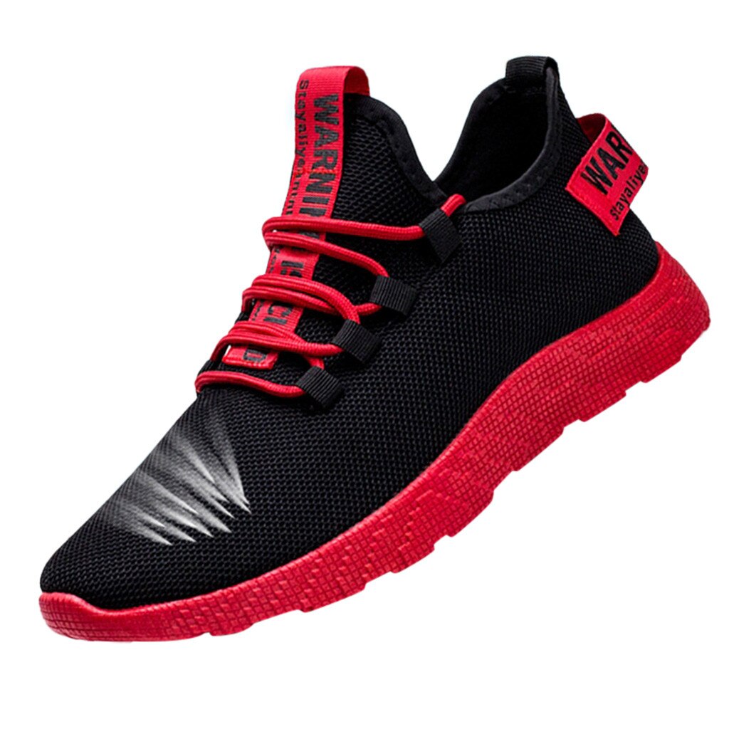 Men's Flying Weaving Running Shoes Men Breathable Shoes Sneakers Tourist Shoes Leisure Outdoor Sports Shoe Sneakers Кроссовки@40: Red / 42