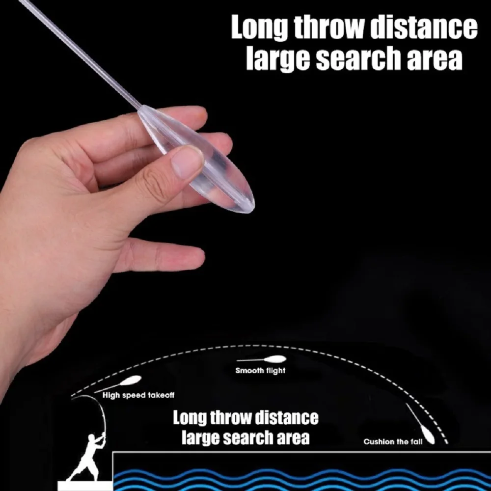 Acrylic Fishing Float Transparent Sinkend Type Casting Bobbers Clear Bombarda Sinking Fly Fishing Spinning Floats Pesca 5-50g