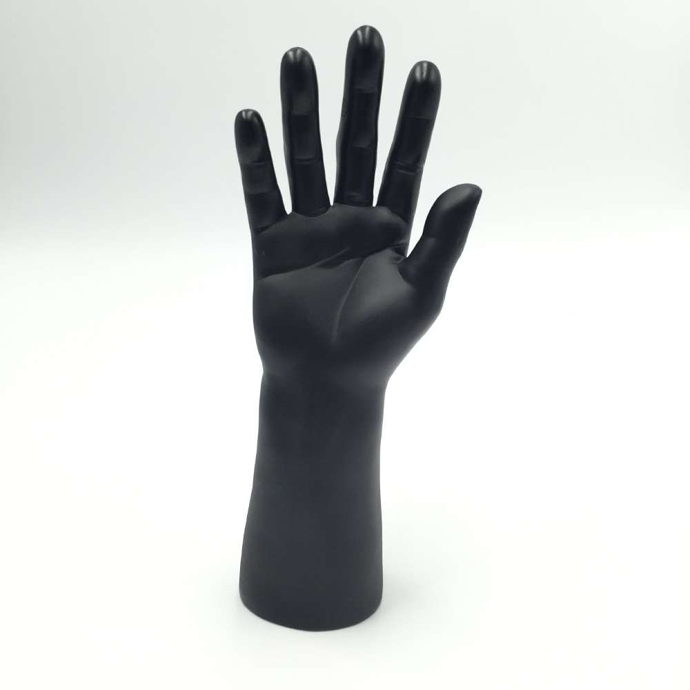 Maniquí de mano para hombre, negro, blanco, amarillo, piel, joyería para dedos, reloj de uñas, anillo, pulsera para guantes, soporte, 3 colores, 1 ud.