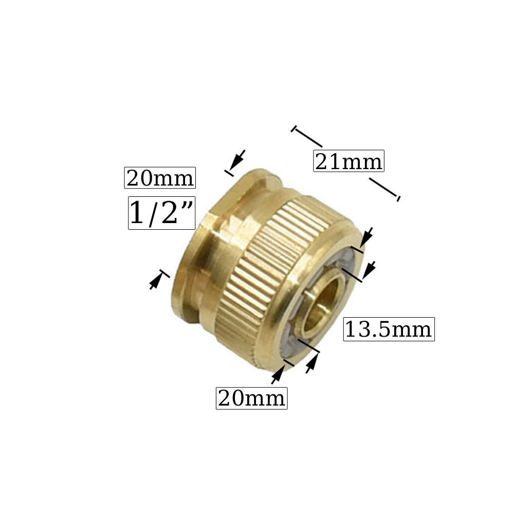 1/2 3/4 5/8 1" Thread Hose Quick Connector Brass Garden Watering Fittings Drip Irrigation Copper Hose Quick Coupler: light green