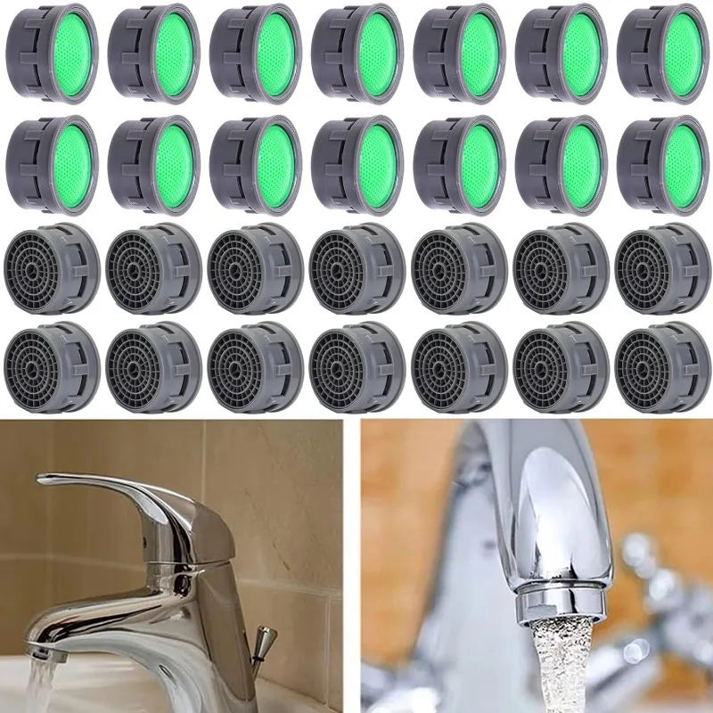 5/100 Uds. Aireadores de grifo de repuesto, ahorro de agua, antisalpicaduras, boquillas de filtro para grifo de lavabo, conector para grifo de cocina y baño, burbujeador