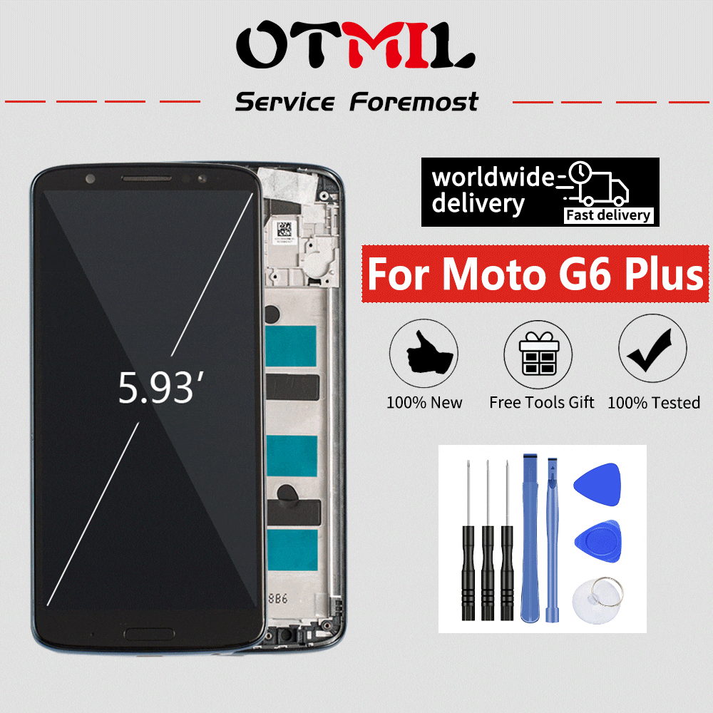 Motorola Moto G6 Plus LCD Display - 5.93" IPS Screen - Touchscreen Digitizer Assembly - XT1926