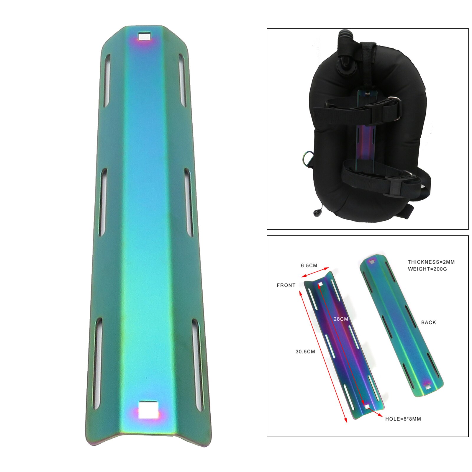 Titanium Alloy Scuba Diving Single Tank Adapter for Scuba Diving BCD Backplate