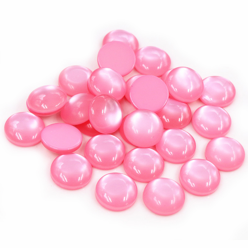 Neue 40 Stück 8 10 12mm mischen Farben Katzenauge Serie Flach zurück Harz Cabochons Schmuck Zubehör: 12mm / Silber