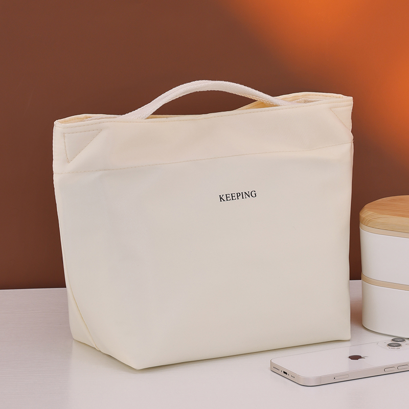 Eenvoudige draagbare thermische tas voor vrouwen Geïsoleerde lunchbox Tote Waterdichte kantoorvoedselkoeltas Lunchtas Bento-zakje: Blauw