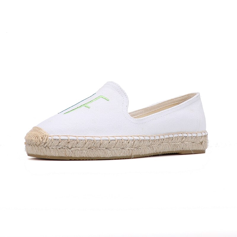 Zapatos de goma de cáñamo limitado para Mujer, alpargatas planas con plataforma Oxford para alfabeto, novedad de
