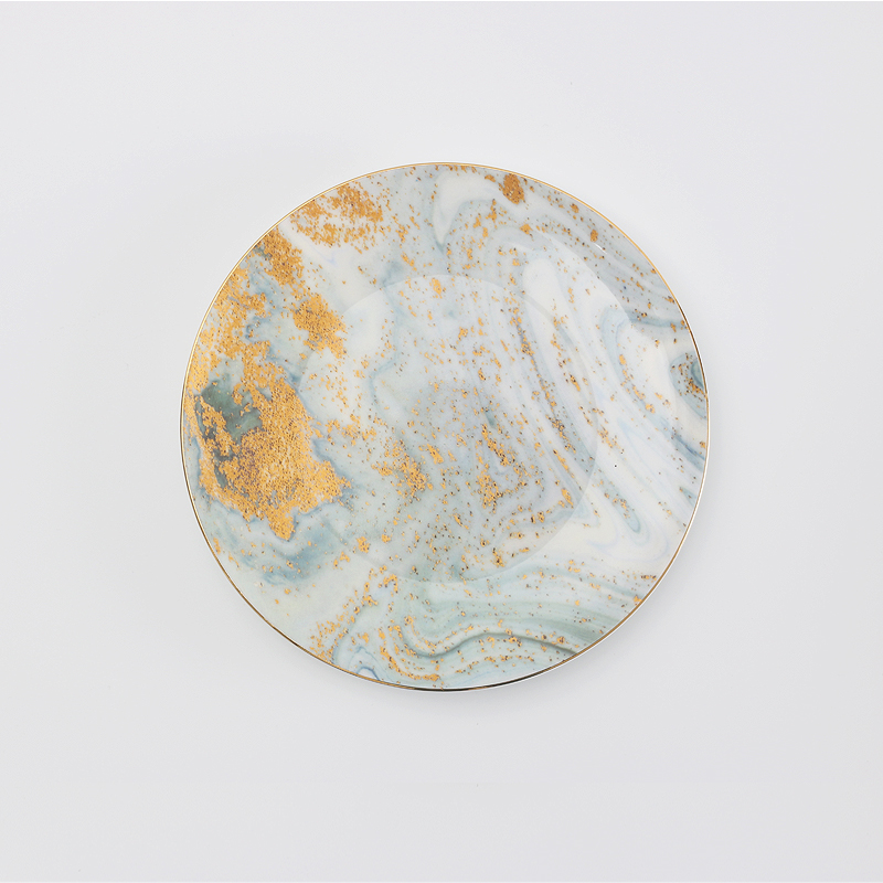 Bone China Dinner Plates 8“ And 10.5” Porcelain Dinnerware Original Creation Dishes and Plates Sets: Style B 8inch