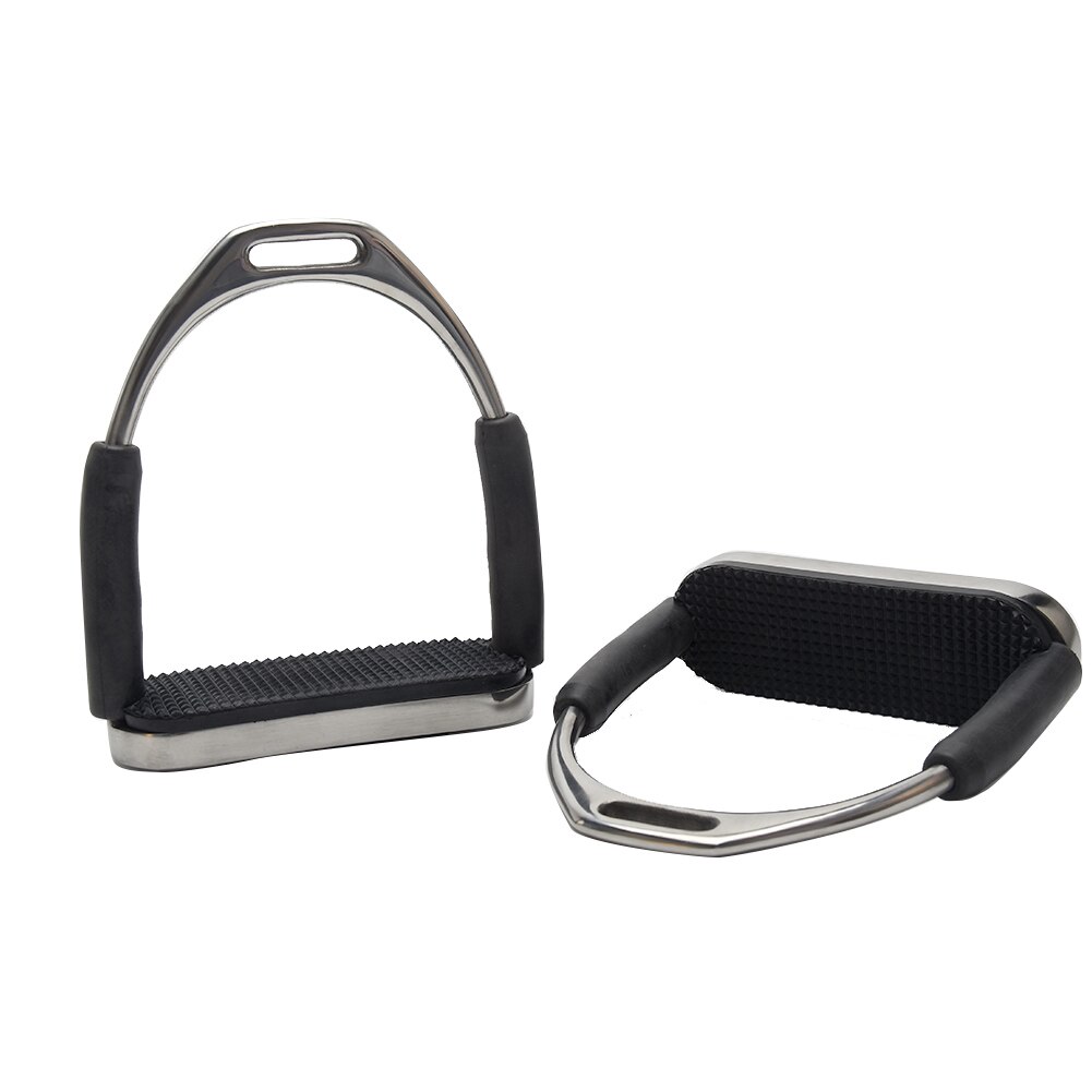 1 Pair Horse Riding Equipment Flexible Racing Stainless Steel Anti Slip Sports Stirrups Outdoor Folding Durable Harness Supplies